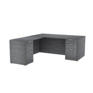 Classic Laminate L Desk Full Pedestal 71" x 84" Footprint