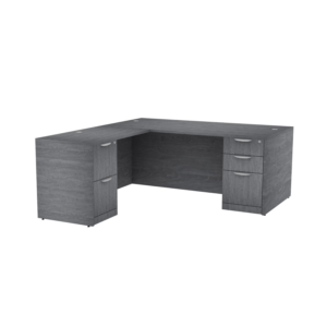 Classic Laminate L Desk Full Pedestal 71" x 58" Footprint