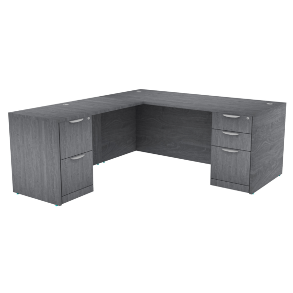 Classic Laminate L Desk Full Pedestal 71" x 78" Footprint