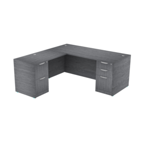 Classic Laminate L Desk Full Pedestal 71" x 72" Footprint