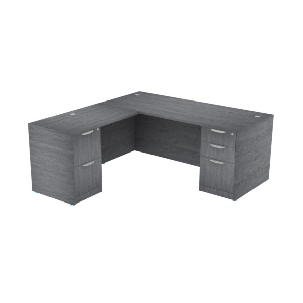 Classic Laminate L Desk Full Pedestal 71" x 72" Footprint