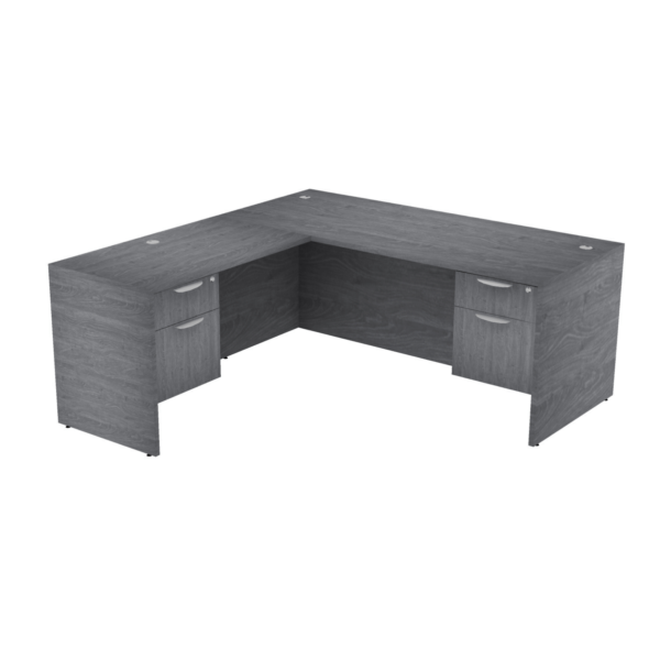 Classic Laminate L Desk 3/4 Pedestal 71" x 72" Footprint