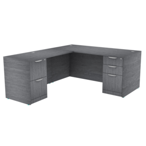 Classic Laminate L Desk Full Pedestal 66" x 78" Footprint
