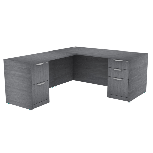Classic Laminate L Desk Full Pedestal 66" x 78" Footprint