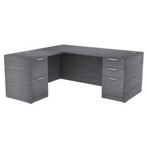 Classic Laminate L Desk Full Pedestal 66" x 72" Footprint