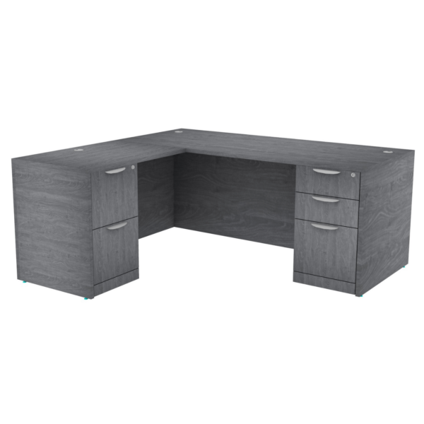 Classic Laminate L Desk Full Pedestal 66" x 72" Footprint