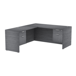 Classic Laminate L Desk 3/4 Pedestal 66" x 78" Footprint