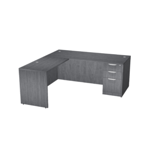 Classic Laminate L Desk BBF Single Pedestal 66" x 72" Footprint