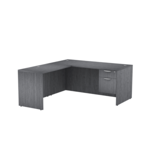 Classic Laminate L Desk  Hanging BF Pedestal 71" x 84" Footprint