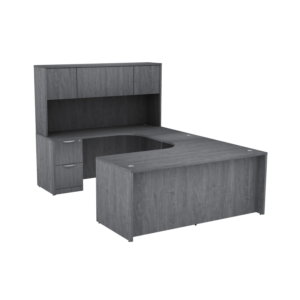 Classic Laminate U Desk  w/Hutch Full Pedestals 71" x 96" Footprint
